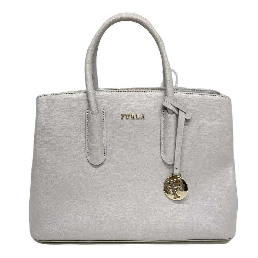 Furla Leather Handbag Light Grey